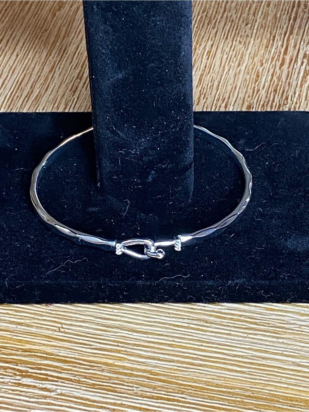 NWT Alex and Ani Silver Hook-Clasp Bangle Bracelet